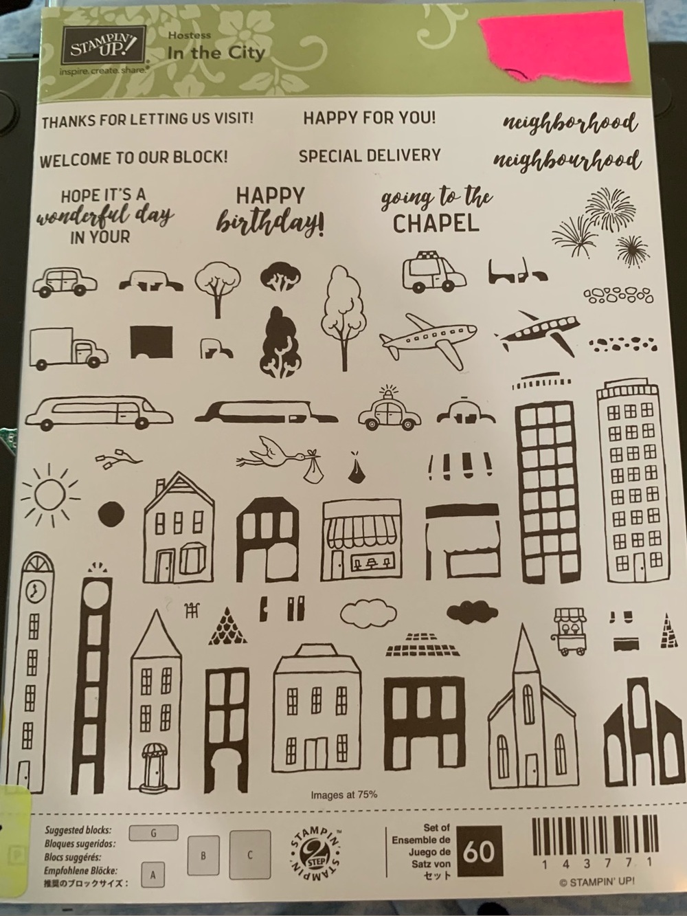 Stampin' Up! In the City 2 Set Clear Mount Stamps
